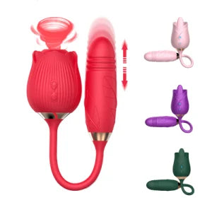 Vibrador rosa de succión     MTH002