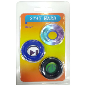 ANILLO STAY HARD DONUT RINGS X 3 w100401