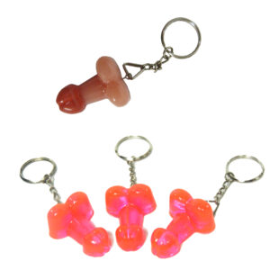 LLAVERO PENE BOLAS-NEON Y PIEL