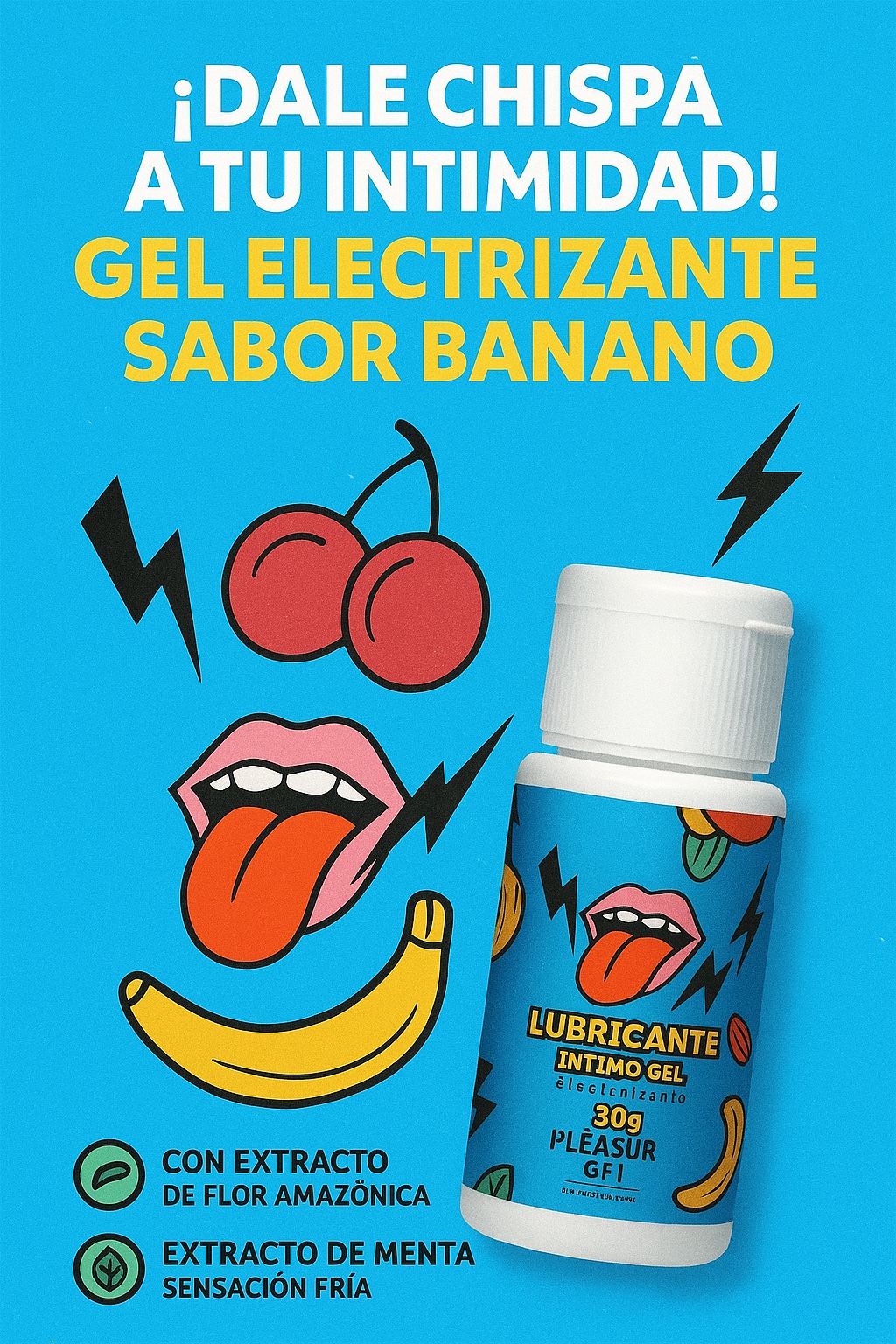 LUBRICANTE ELECTRIZANTE BANANO 30 G - Imagen 2